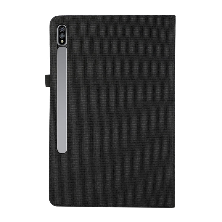 For Samsung Galaxy Tab S10 FE / S9 FE Fabric Texture Horizontal Flip Leather Tablet Case(Black) - Other Galaxy Tab PC by PMC Jewellery | Online Shopping South Africa | PMC Jewellery | Buy Now Pay Later Mobicred