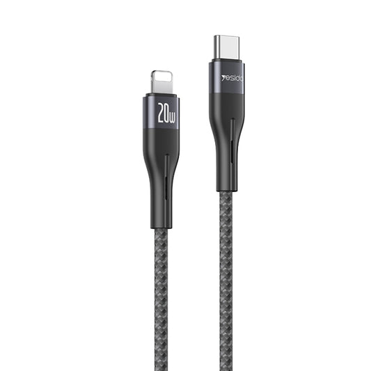 Yesido CA155 PD 20W USB-C / Type-C to 8 Pin Charging Data Cable, Length: 1m(Black) - 2 in 1 Cable by Yesido | Online Shopping South Africa | PMC Jewellery | Buy Now Pay Later Mobicred