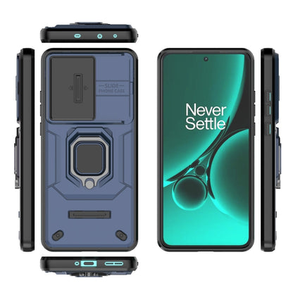 For OnePlus Nord CE3 5G Sliding Camshield TPU + PC Shockproof Phone Case with Holder(Blue) - OnePlus Cases by PMC Jewellery | Online Shopping South Africa | PMC Jewellery | Buy Now Pay Later Mobicred