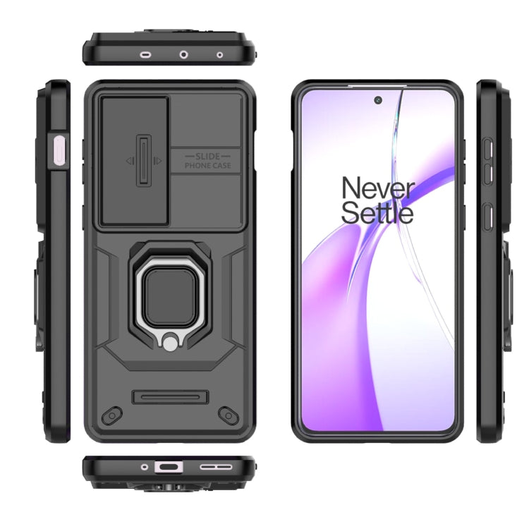 For OnePlus ACE 3V Sliding Camshield TPU + PC Shockproof Phone Case with Holder(Black) - free shipping - PMC TechLife - Order now!