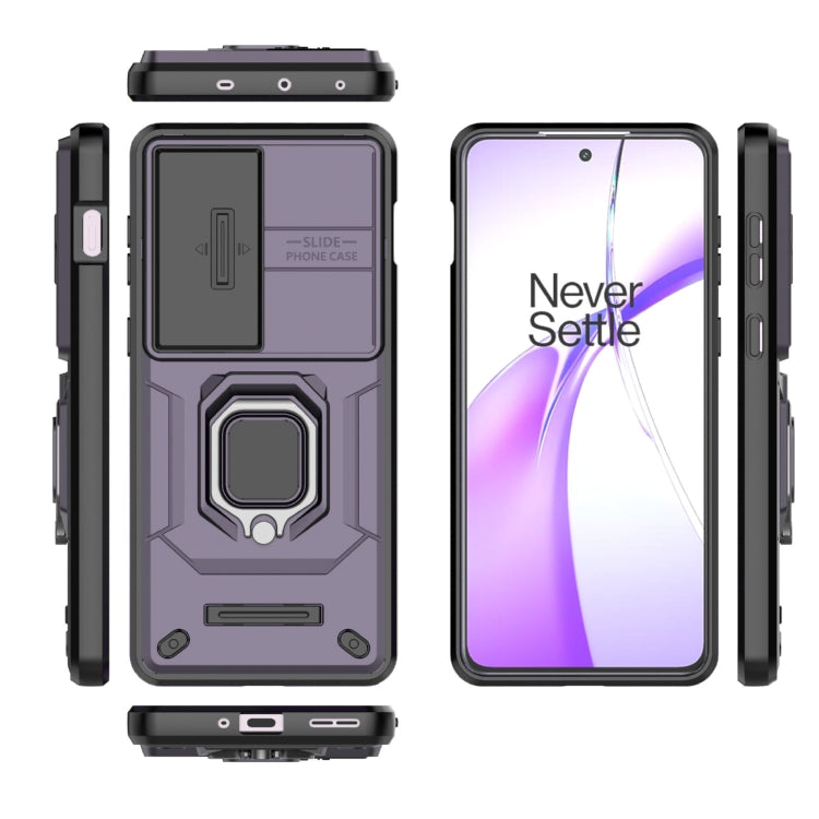 For OnePlus ACE 3V Sliding Camshield TPU + PC Shockproof Phone Case with Holder(Purple) - OnePlus Cases by PMC Jewellery | Online Shopping South Africa | PMC Jewellery | Buy Now Pay Later Mobicred