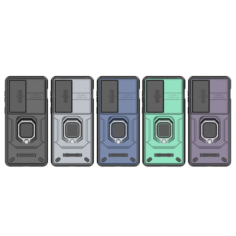 For OnePlus ACE 3V Sliding Camshield TPU + PC Shockproof Phone Case with Holder(Purple) - OnePlus Cases by PMC TechLife | Online Shopping South Africa | PMC TechLife | Buy Now Pay Later Mobicred