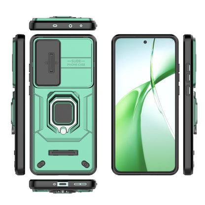 For OnePlus Nord CE4 5G Global Sliding Camshield TPU + PC Shockproof Phone Case with Holder(Green) - OnePlus Cases by PMC Jewellery | Online Shopping South Africa | PMC Jewellery | Buy Now Pay Later Mobicred