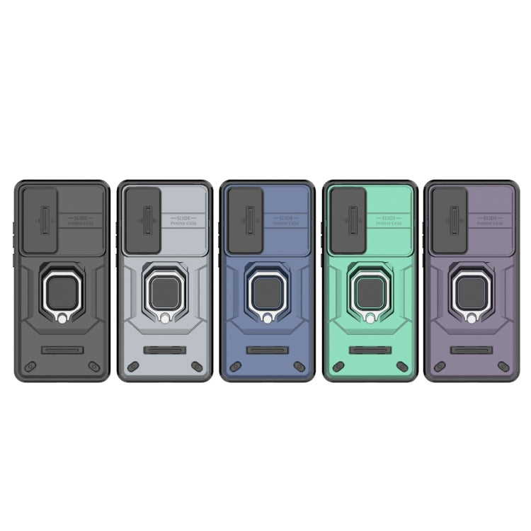 For OnePlus Nord CE4 5G Global Sliding Camshield TPU + PC Shockproof Phone Case with Holder(Purple) - OnePlus Cases by PMC TechLife | Online Shopping South Africa | PMC TechLife | Buy Now Pay Later Mobicred