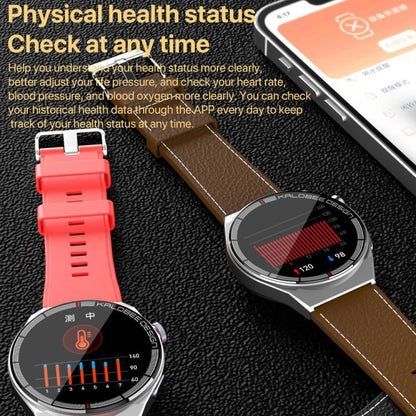 1.3 inch Bamboo Steel Band IP68 Waterproof Smart Watch Support Bluetooth Call(Black) - Smart Watches by PMC Jewellery | Online Shopping South Africa | PMC Jewellery | Buy Now Pay Later Mobicred