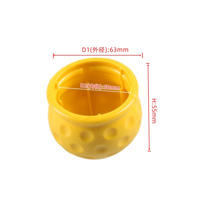 Universal 50mm Automatic Tow Bar Ball Cap Trailer Soft Rubber Protective Cap(Yellow) - Air Conditioning System by PMC TechLife | Online Shopping South Africa | PMC TechLife | Buy Now Pay Later Mobicred