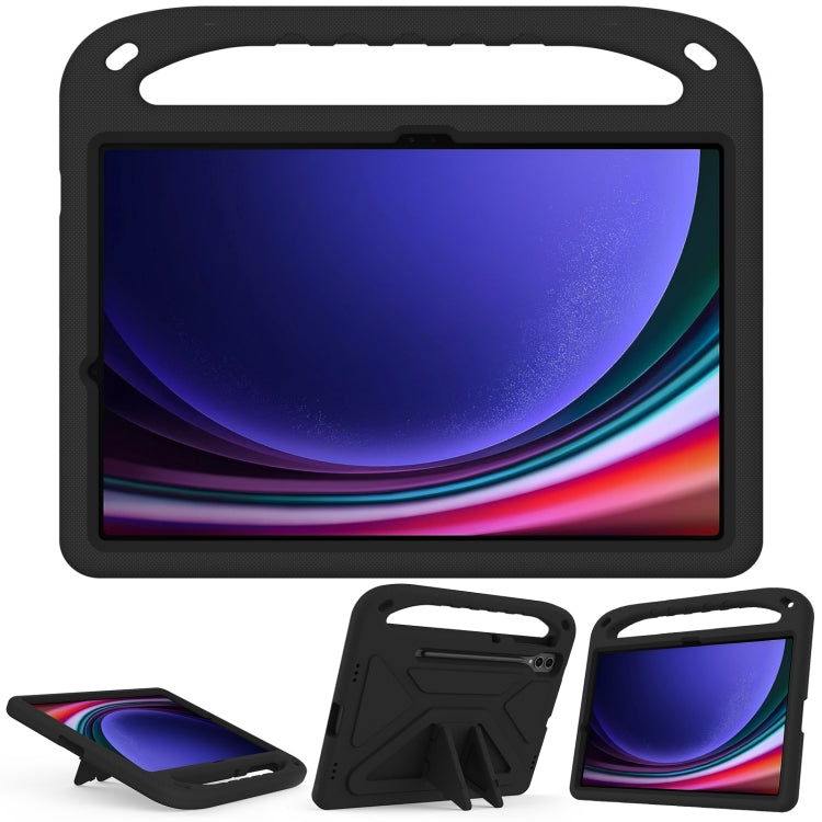 For Samsung Galaxy Tab S9+ Handle EVA Shockproof Tablet Case with Holder(Black) - Galaxy Tab S9+ Cases by PMC Jewellery | Online Shopping South Africa | PMC Jewellery | Buy Now Pay Later Mobicred