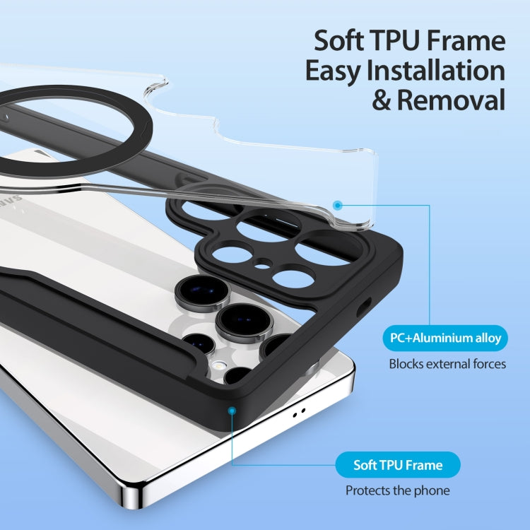 For Samsung Galaxy S25 Ultra 5G DUX DUCIS Skin X Pro Series Magsafe PC + TPU Phone Leather Case(Black) - free shipping - PMC Jewellery - Order now!