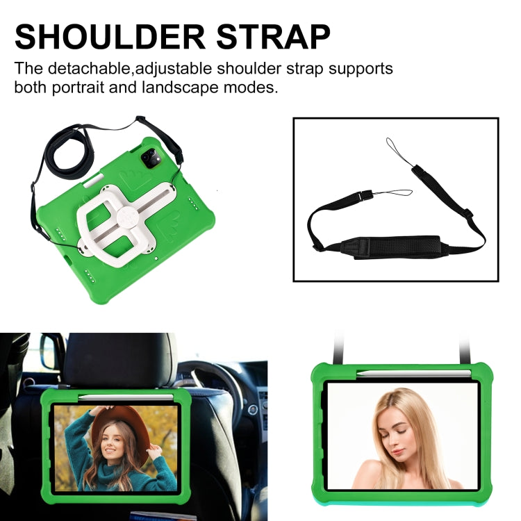 For iPad Pro 11 2024 Shield 360 Rotation Handle EVA Shockproof PC Tablet Case(Green Beige) - iPad Pro 11 2024 Cases by PMC TechLife | Online Shopping South Africa | PMC TechLife | Buy Now Pay Later Mobicred