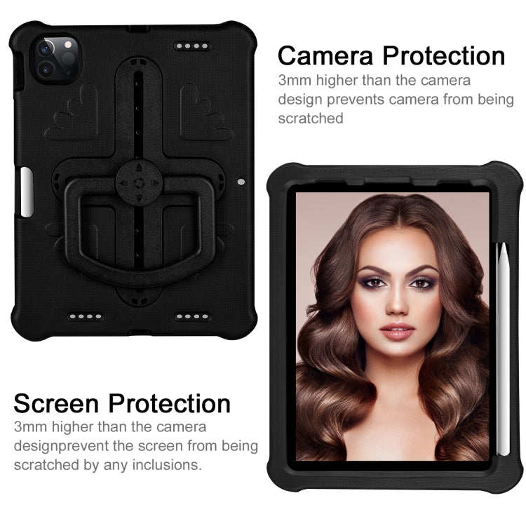 For iPad Air 11 2024 Shield 360 Rotation Handle EVA Shockproof PC Tablet Case(Black) - iPad Air 11 2024 Cases by PMC Jewellery | Online Shopping South Africa | PMC Jewellery | Buy Now Pay Later Mobicred