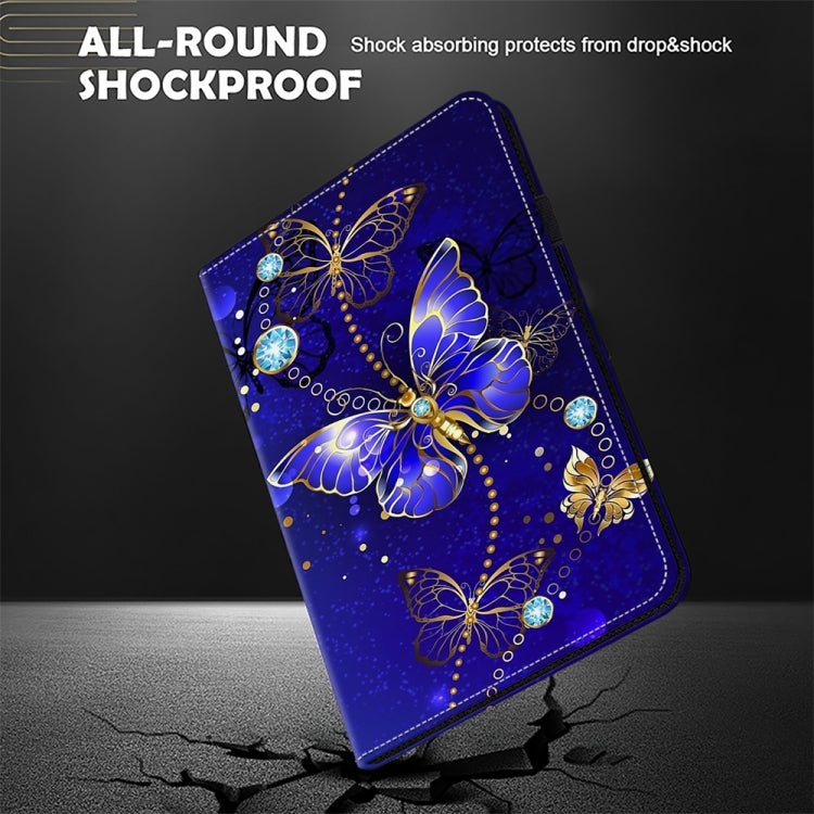 For Samsung Galaxy Tab S7+ / S8+ / S9+ Crystal Texture Painted Leather Tablet Case(Diamond Butterflies) - Galaxy Tab S9+ Cases by PMC Jewellery | Online Shopping South Africa | PMC Jewellery | Buy Now Pay Later Mobicred