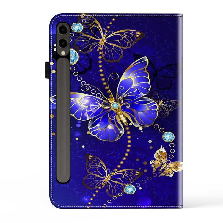 For Samsung Galaxy Tab S7 / S8 / S9 Crystal Texture Painted Leather Tablet Case(Diamond Butterflies) - Galaxy Tab S9 Cases by PMC Jewellery | Online Shopping South Africa | PMC Jewellery | Buy Now Pay Later Mobicred