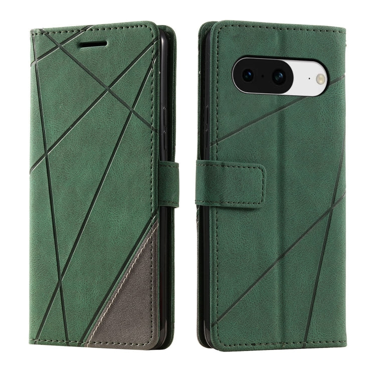 For Google Pixel 9 Skin Feel Splicing Leather Phone Case(Green) - Google Cases by PMC Jewellery | Online Shopping South Africa | PMC Jewellery | Buy Now Pay Later Mobicred