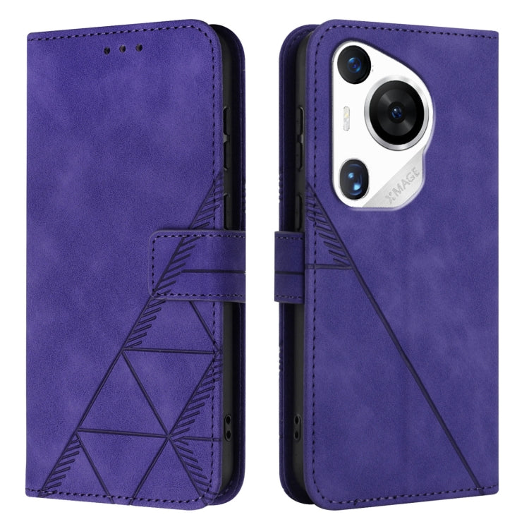 For Huawei Pura 70 Pro Crossbody 3D Embossed Flip Leather Phone Case(Purple) - Huawei Cases by PMC Jewellery | Online Shopping South Africa | PMC Jewellery | Buy Now Pay Later Mobicred