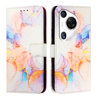 For Huawei Pura 70 Pro / 70 Pro+ PT003 Marble Pattern Flip Leather Phone Case(LS004 Marble White) - Huawei Cases by PMC Jewellery | Online Shopping South Africa | PMC Jewellery | Buy Now Pay Later Mobicred