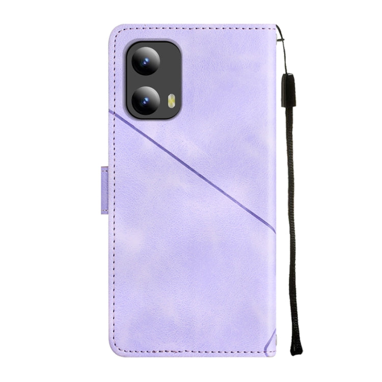 For Motorola Moto G Play 5G 2024 Skin Feel Embossed Leather Phone Case(Light Purple) - Motorola Cases by PMC Jewellery | Online Shopping South Africa | PMC Jewellery | Buy Now Pay Later Mobicred