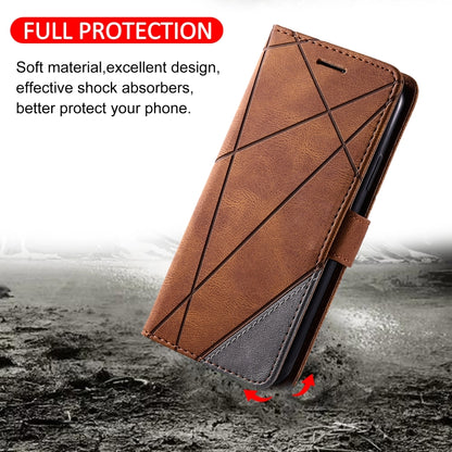 For Honor 90 Skin Feel Splicing Leather Phone Case(Brown) - Honor Cases by PMC Jewellery | Online Shopping South Africa | PMC Jewellery