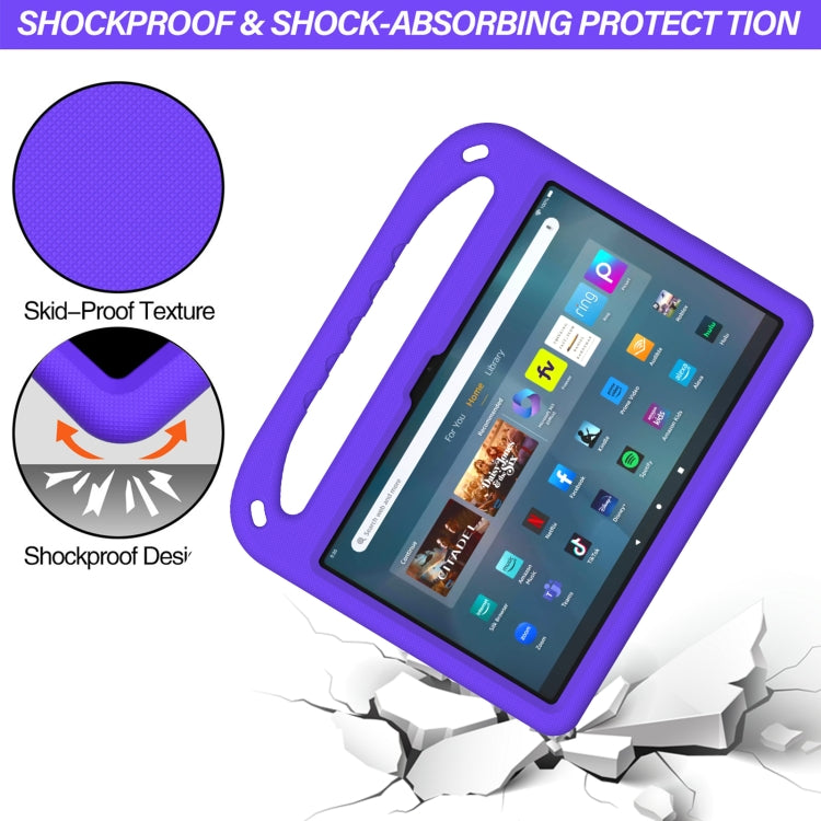For Amazon Kindle Fire Max 11 Handle EVA Shockproof Tablet Case with Holder(Purple) - Amazon by PMC TechLife | Online Shopping South Africa | PMC TechLife | Buy Now Pay Later Mobicred