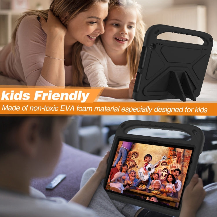 For Amazon Kindle Fire HD 10 2023 Handle EVA Shockproof Tablet Case with Holder(Black) - Amazon by PMC TechLife | Online Shopping South Africa | PMC TechLife | Buy Now Pay Later Mobicred
