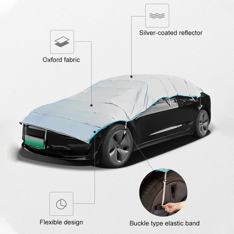 Automatic Retractable SUV Universal Sunshade Snow-proof Dust-proof Cover, Size:L - PE Material by PMC TechLife | Online Shopping South Africa | PMC TechLife | Buy Now Pay Later Mobicred