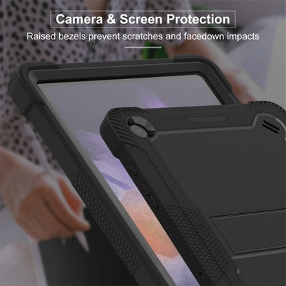 For Samsung Galaxy Tab A9+ Shockproof Silicone Hybrid PC Tablet Case with Holder(Black) - Galaxy Tab A9+ by PMC Jewellery | Online Shopping South Africa | PMC Jewellery