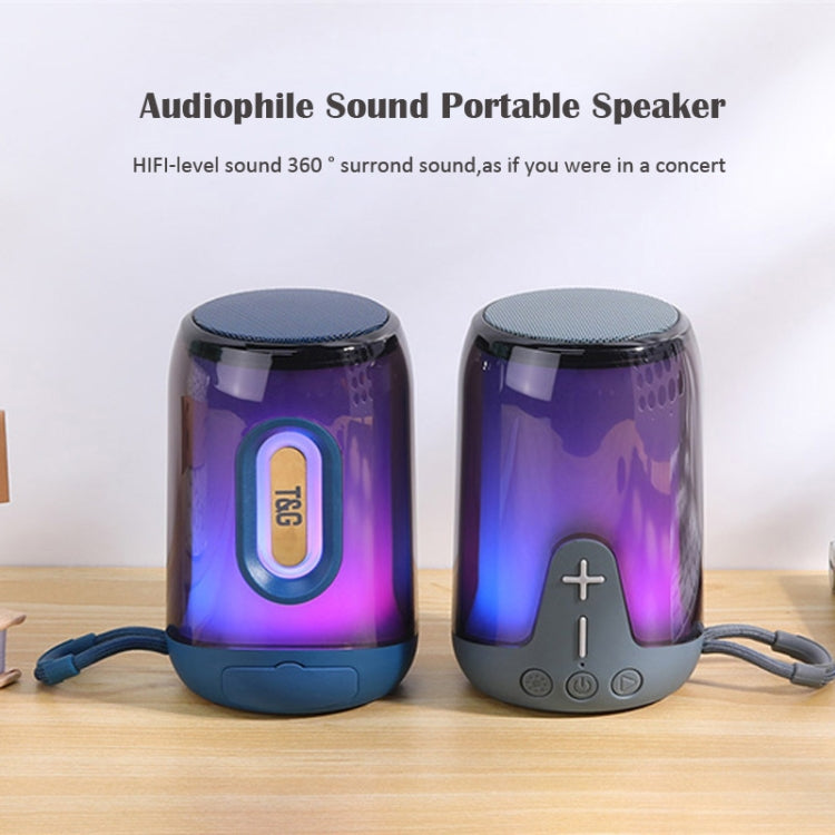 T&G TG-652 Portable RGB Light Transparent Bluetooth Speaker(Red) - Desktop Speaker by T&G | Online Shopping South Africa | PMC Jewellery | Buy Now Pay Later Mobicred