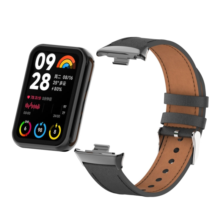 For Xiaomi Smart Band 9 Pro / 8 Pro 18mm Microfiber Sewing Leather Watch Band(Black) - free shipping - PMc TechLife - Order now!