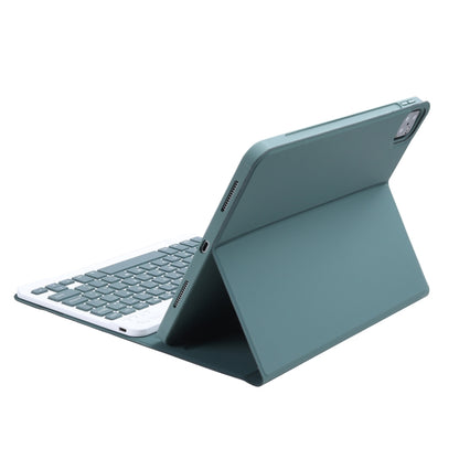 C-11B For iPad Pro 11 inch (2020) Detachable ABS Candy Color Bluetooth Keyboard Tablet Case with Stand & Pen Slot(Dark Green) - For iPad Pro by PMC Jewellery | Online Shopping South Africa | PMC Jewellery | Buy Now Pay Later Mobicred