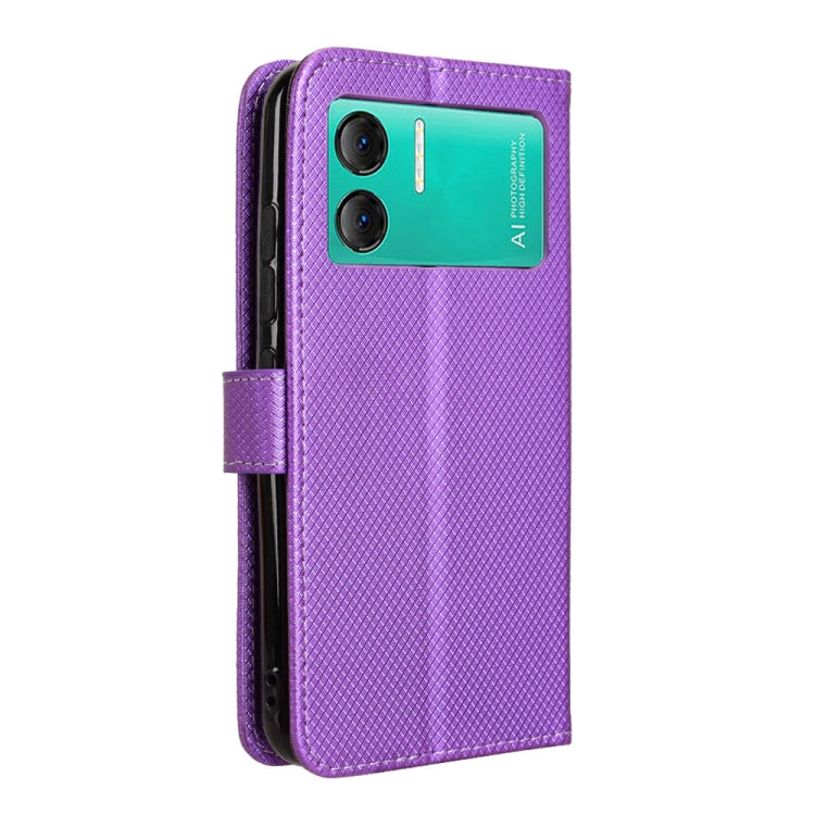 For Doogee X98 Diamond Texture Leather Phone Case(Purple) - Doogee Cases by PMC Jewellery | Online Shopping South Africa | PMC Jewellery | Buy Now Pay Later Mobicred