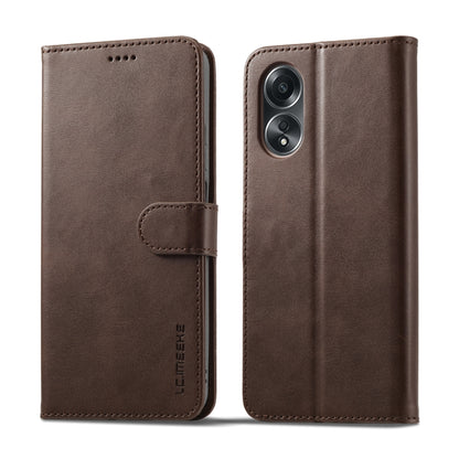 For OPPO A58 4G / A98 5G / F23 5G LC.IMEEKE Calf Texture Horizontal Flip Leather Case(Brown) - OPPO Cases by LC.IMEEKE | Online Shopping South Africa | PMC Jewellery | Buy Now Pay Later Mobicred