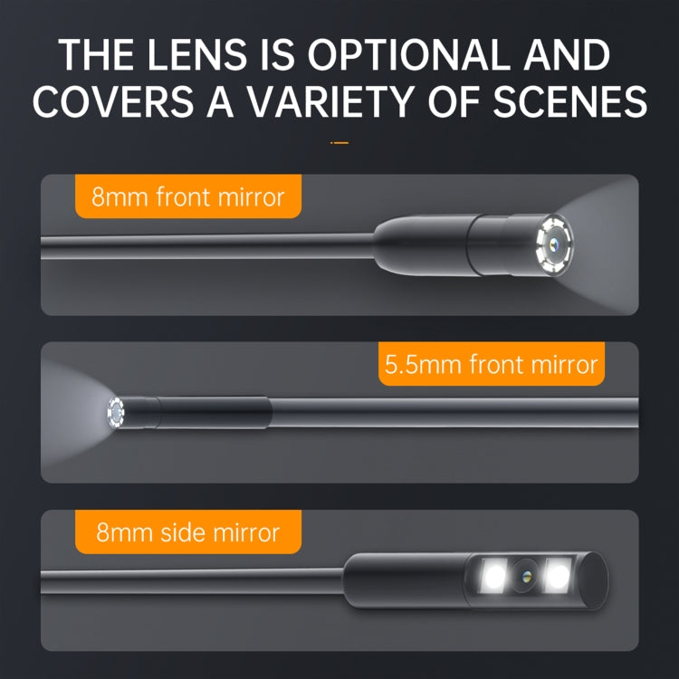 P200 8mm Side Lenses Integrated Industrial Pipeline Endoscope with 4.3 inch Screen, Spec:50m Tube -  by PMC Jewellery | Online Shopping South Africa | PMC Jewellery | Buy Now Pay Later Mobicred