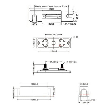 3 in 1 ANL Car Audio Modified Fuse Holder with 200A Fuse, Current:200A - Fuse by PMC Jewellery | Online Shopping South Africa | PMC Jewellery | Buy Now Pay Later Mobicred