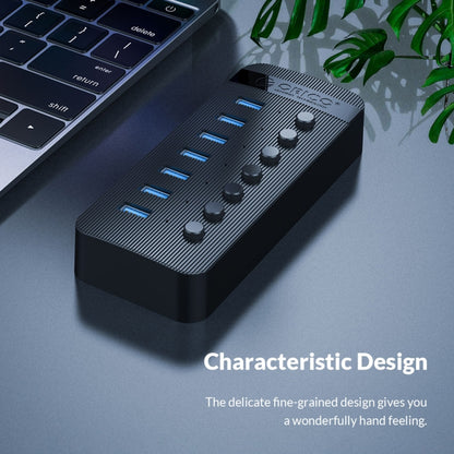 ORICO CT2U3-16AB Plastic Stripes 16 Ports USB 3.0 HUB with Individual Switches, Plug:US Plug(White) - USB 3.0 HUB by ORICO | Online Shopping South Africa | PMC Jewellery | Buy Now Pay Later Mobicred