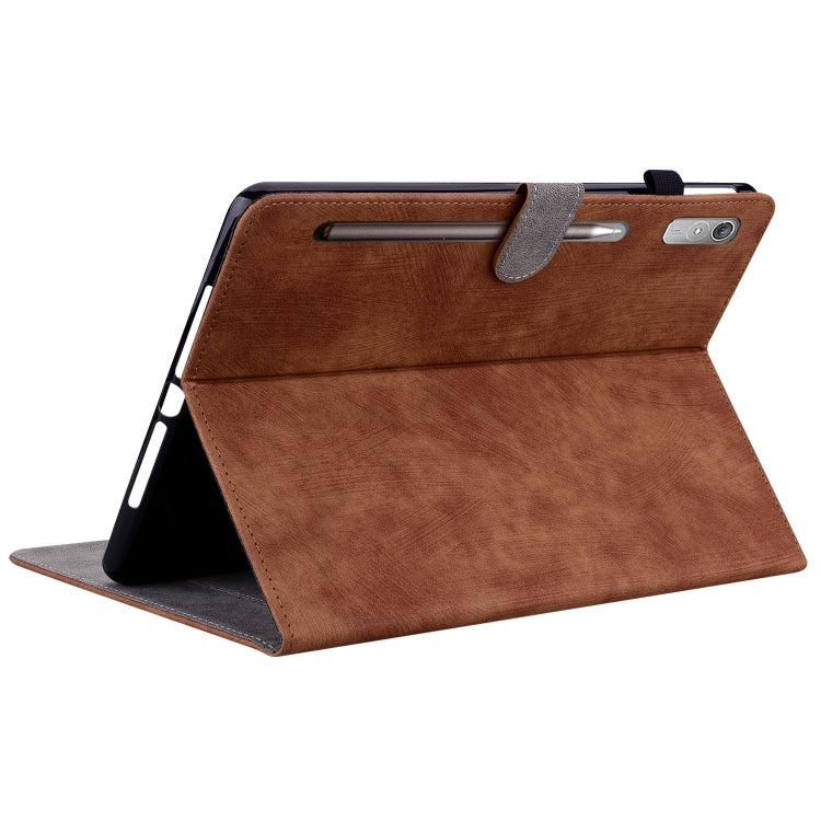 For Lenovo Tab P12 Tiger Pattern Flip Leather Tablet Case(Brown) - Lenovo by PMC TechLife | Online Shopping South Africa | PMC TechLife | Buy Now Pay Later Mobicred