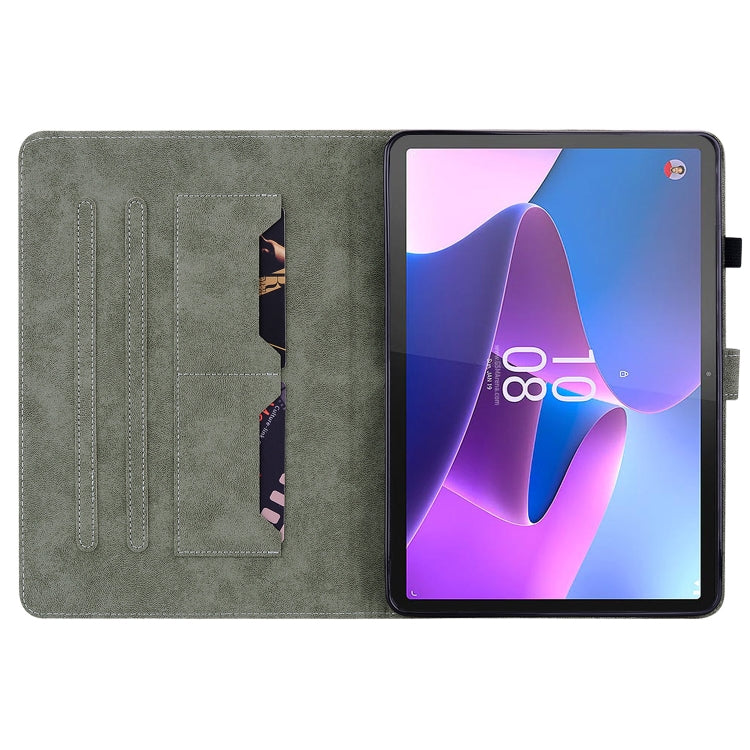 For Lenovo Tab P12 Tiger Pattern Flip Leather Tablet Case(Dark Blue) - Lenovo by PMC TechLife | Online Shopping South Africa | PMC TechLife | Buy Now Pay Later Mobicred