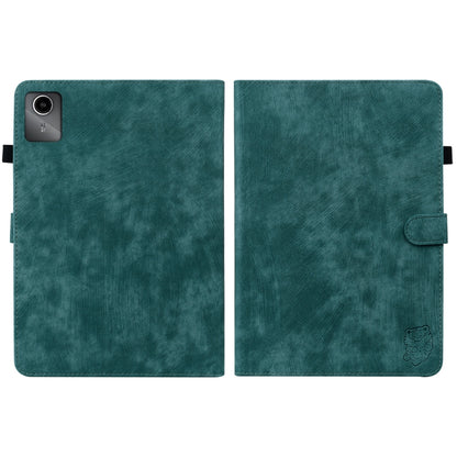 For Lenovo Tab M11/Xiaoxin Pad 11 2024 Tiger Pattern Flip Leather Tablet Case(Dark Green) - Lenovo by PMC Jewellery | Online Shopping South Africa | PMC Jewellery | Buy Now Pay Later Mobicred