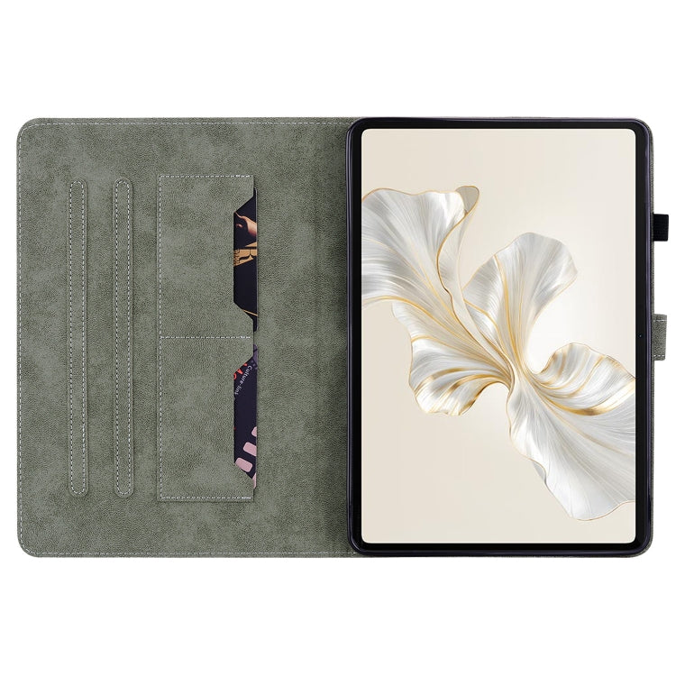 For Honor Pad 9 12.1 Embossed Tiger Pattern Leather Tablet Case(Dark Blue) - Honor by PMC TechLife | Online Shopping South Africa | PMC TechLife | Buy Now Pay Later Mobicred