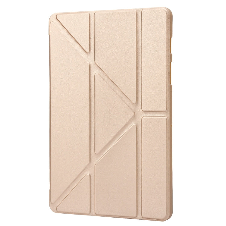 For Samsung Galaxy Tab S9 Deformation Silicone Leather Tablet Case(Gold) - Galaxy Tab S9 Cases by PMC Jewellery | Online Shopping South Africa | PMC Jewellery | Buy Now Pay Later Mobicred