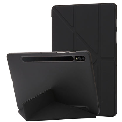 For Samsung Galaxy Tab S10+ / S9+ Deformation Silicone Leather Tablet Case(Black) - Galaxy Tab S9+ Cases by PMC Jewellery | Online Shopping South Africa | PMC Jewellery | Buy Now Pay Later Mobicred