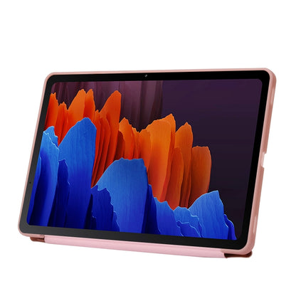 For Samsung Galaxy Tab S9 Deformation Silicone Leather Tablet Case(Rose Gold) - Galaxy Tab S9 Cases by PMC Jewellery | Online Shopping South Africa | PMC Jewellery | Buy Now Pay Later Mobicred