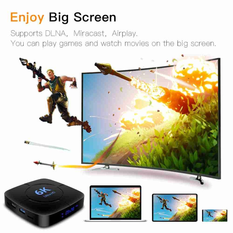 6K Ultra HD Android 12.0 Smart TV Box with Remote Control, 4GB+32GB, Allwinner H616 1.5GHZ Quad-Core(UK Plug) - Others by PMC Jewellery | Online Shopping South Africa | PMC Jewellery | Buy Now Pay Later Mobicred