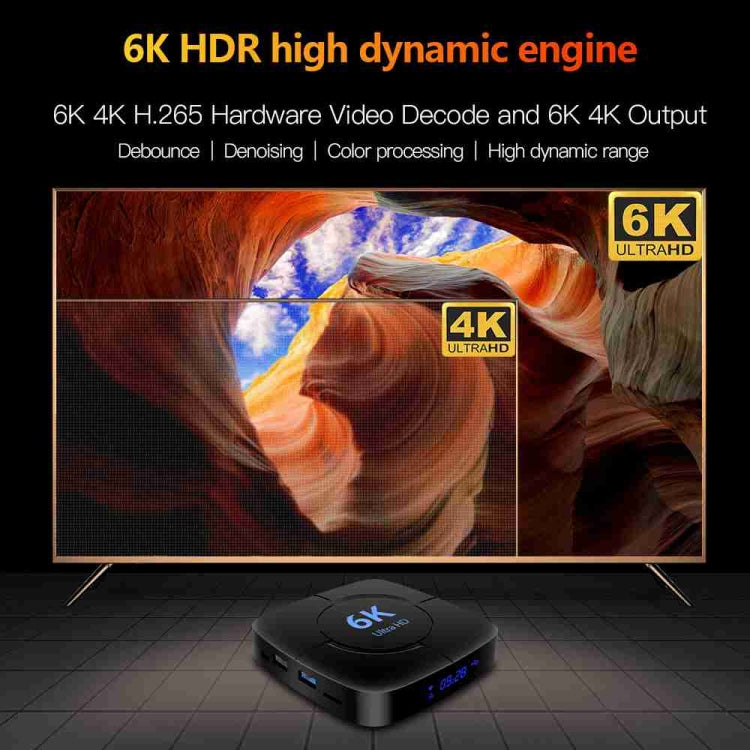 6K Ultra HD Android 12.0 Smart TV Box with Remote Control, 4GB+32GB, Allwinner H616 1.5GHZ Quad-Core(UK Plug) - Others by PMC Jewellery | Online Shopping South Africa | PMC Jewellery | Buy Now Pay Later Mobicred