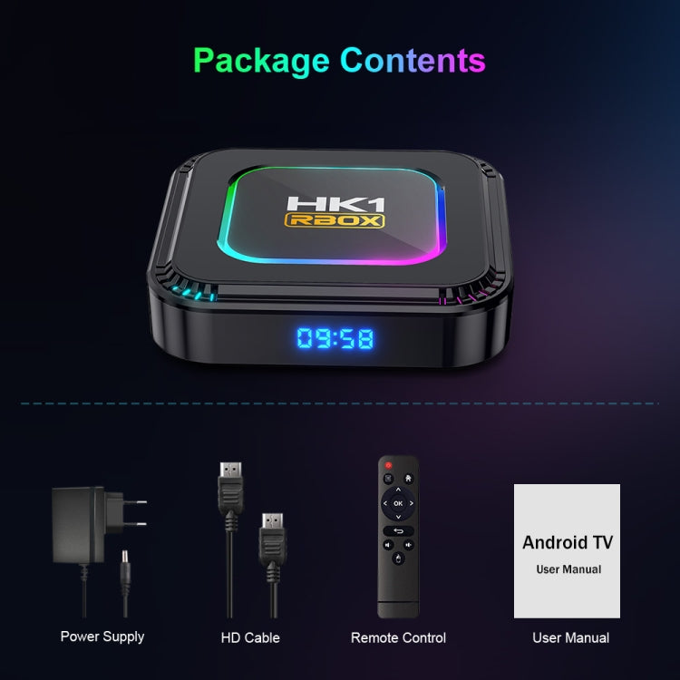 HK1 RBOX K8 8K Android 13.0 Smart TV Box with Remote Control, 4GB+128GB, RK3528 Quad-Core(AU Plug) - Others by PMC TechLife | Online Shopping South Africa | PMC TechLife | Buy Now Pay Later Mobicred