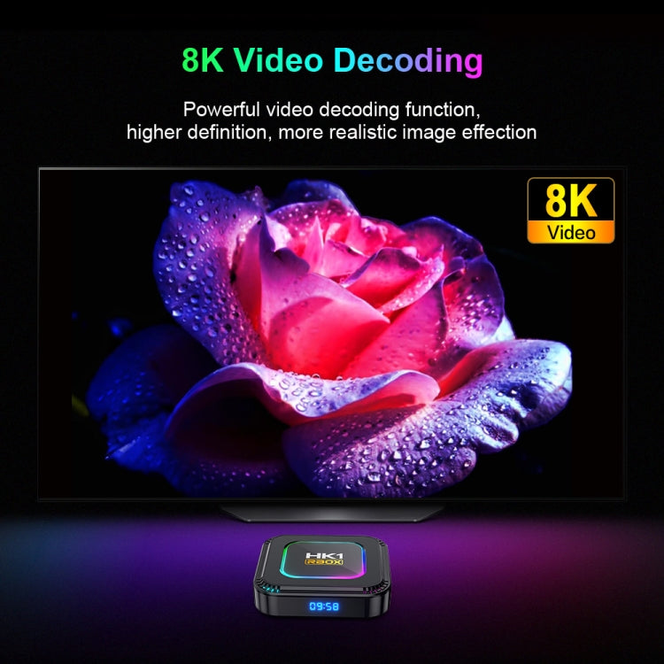 HK1 RBOX K8 8K Android 13.0 Smart TV Box with Remote Control, 2GB+16GB, RK3528 Quad-Core(EU Plug) - Others by PMC Jewellery | Online Shopping South Africa | PMC Jewellery | Buy Now Pay Later Mobicred