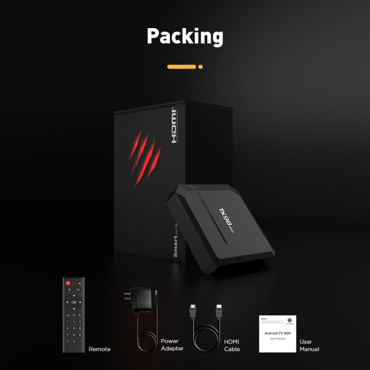 TX98 Max 4K Android 12.1 Smart TV Box with Remote Control, 2GB+16GB, Allwinner H618 Quad-Core(UK Plug) - Others by PMC Jewellery | Online Shopping South Africa | PMC Jewellery | Buy Now Pay Later Mobicred