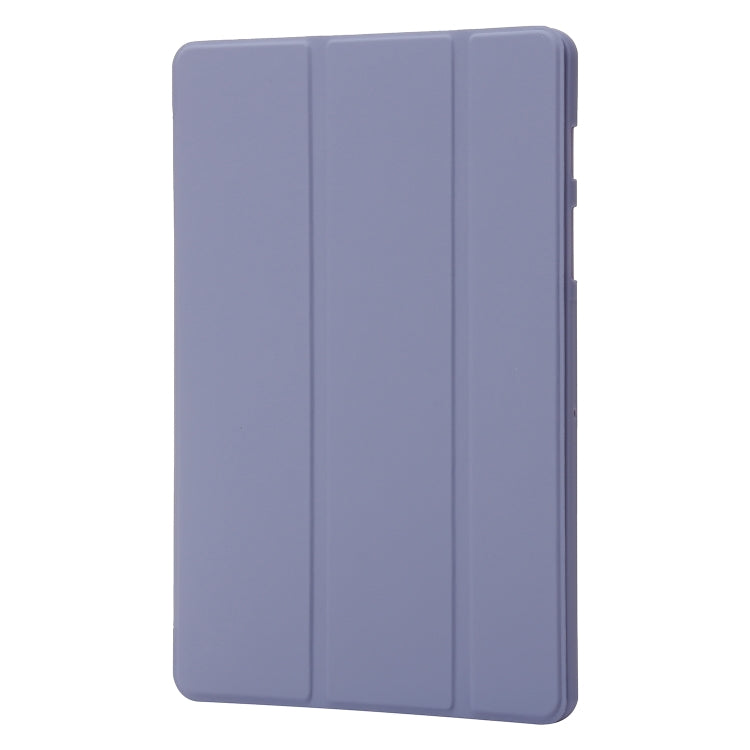 For Samsung Galaxy Tab S9 3-Fold Holder Silicone Leather Tablet Case(Purple) - Galaxy Tab S9 Cases by PMC Jewellery | Online Shopping South Africa | PMC Jewellery | Buy Now Pay Later Mobicred