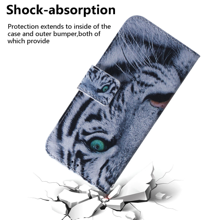 For Motorola Moto G Play 4G 2024 Coloured Drawing Flip Leather Phone Case(Tiger) - Motorola Cases by PMC Jewellery | Online Shopping South Africa | PMC Jewellery | Buy Now Pay Later Mobicred