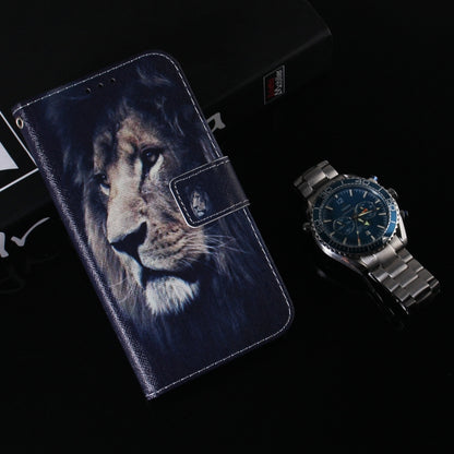 For Motorola Moto G Play 4G 2024 Coloured Drawing Flip Leather Phone Case(Lion) - Motorola Cases by PMC Jewellery | Online Shopping South Africa | PMC Jewellery | Buy Now Pay Later Mobicred