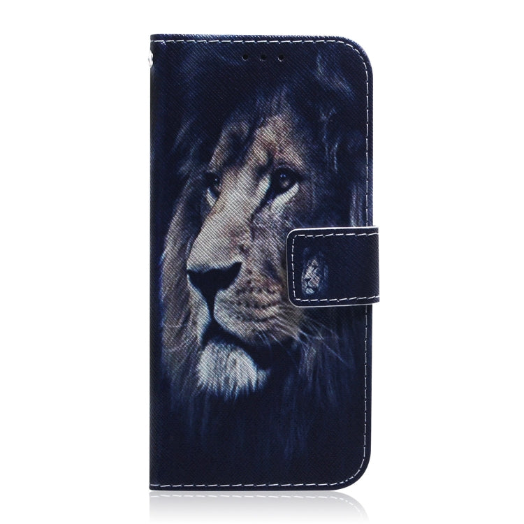 For Motorola Moto G Play 4G 2024 Coloured Drawing Flip Leather Phone Case(Lion) - Motorola Cases by PMC Jewellery | Online Shopping South Africa | PMC Jewellery | Buy Now Pay Later Mobicred