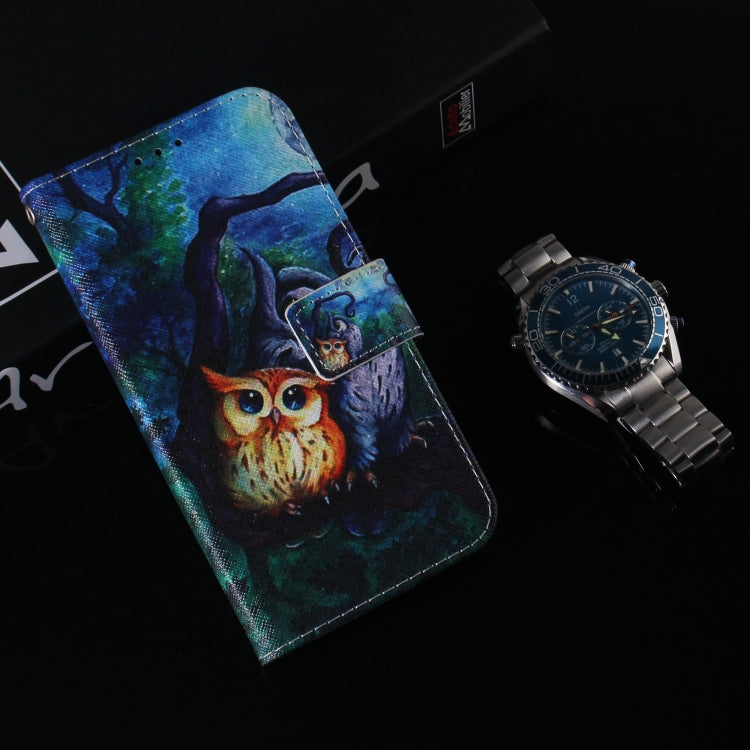 For Motorola Moto G Power 5G 2024 Coloured Drawing Flip Leather Phone Case(Oil Painting Owl) - Motorola Cases by PMC Jewellery | Online Shopping South Africa | PMC Jewellery | Buy Now Pay Later Mobicred